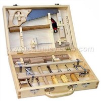 16-pc tool set with wooden carry case