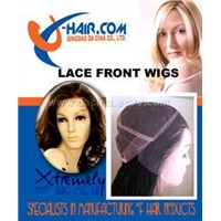 Lace front human hair wigs(hand made)