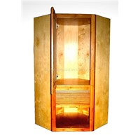Diagonal Corner Wall Cabinet with Tambour