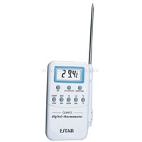 Digital cooking thermometer with timer