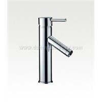 Extended Single Lever Glass Basin Mixer-Brass Chrome Faucet
