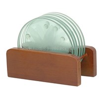 Glass Coaster with Bamboo Holder - HGR-001