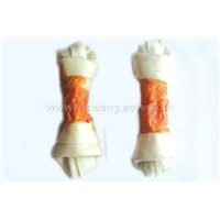 PET Food (Cowhide Knotted Bone Wrapped by Chicken Fillet )