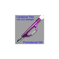 Carabiner Pen with LED Flashlight