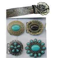 lady belts with novelty buckles