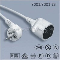 Euro Extention Cord with Children Protection 10/16A 250V