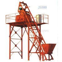 JS500 twin horizontal shaft concrete mixer