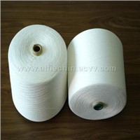 100% Polyester Spun Yarn Raw-White