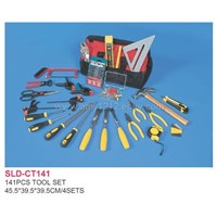 Sell 141pcs Tool Set in Bag-saw,Scissors,Glue Gun,Screwdriver,Chisel,Needle,Spanner,Plier,Wrench,M