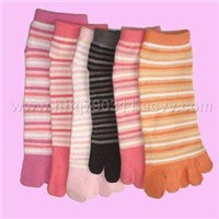 Jacquard Five Toe Socks