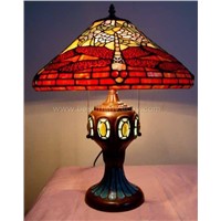 Tiffany Red Dragonfly Table Lamp