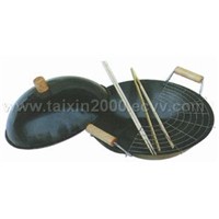 Two ear handle fry pan with ferrous lid (TXG-840)