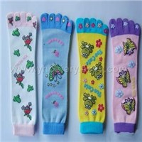 printed toe socks