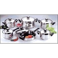 12pcs Cookware(Stainless Steel Lid)