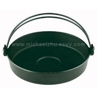 Two-ear cast iron fry pan