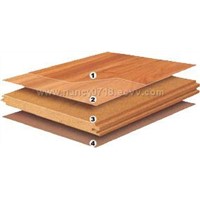 Laminated flooring with locking system