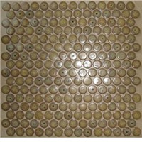 Porcelain Mosaic Tile (Penny-Beige-Dot)