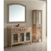 Solid Wood Classical Bathroom Cabinet (Aosta)