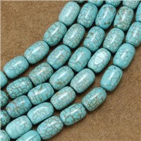 10mm by 14mm Turquoise Magnesite Beads 16 inch