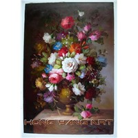 Floral Oil Painting on Canvas
