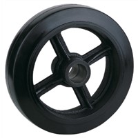 rubber wheels with cast iron centre