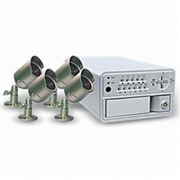 Four-channel DVR Surveillance System with Four Camera