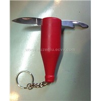 Wine bottle pocket knife