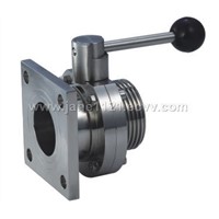 one end flange one end welded butterfly valve