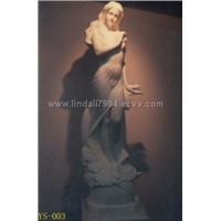 White marble statue