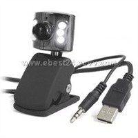 1300k Pixels Webcam with 6 LEDs and Mic