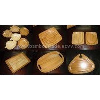 Pressed bamboo plate