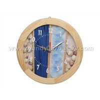 wall clock (wooden crafts, shell crafts,wicker