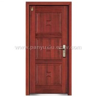 steel-wooden door (solid wood)