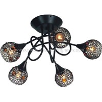 Orbit ceiling lamp with 5 ball heads