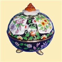Pot (Cloisonne Wares,Arts, Crafts)(T-4)