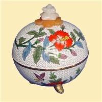 Pot (Cloisonne Wares,Arts, Crafts)(T-6)