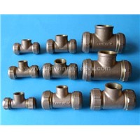 BRASS COMPRESSION COUPLING TEES