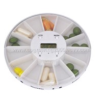 14-Compartment Pill Box with Time Display and Alar