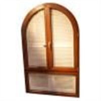 German standard Wood Arched Window