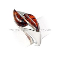 Ring Amber in Silver