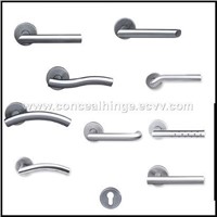 Solid stainless steel tube handle