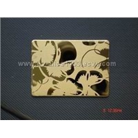 Mirror Etched finish Stainless steel sheet