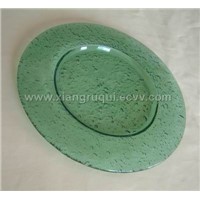 Round glass plate