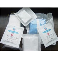 Absorbent cotton and gauze serile products