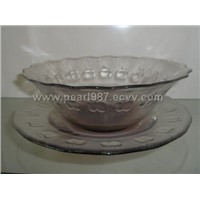 glass bowl and plate