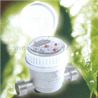 Volumetric rotary piston water meter