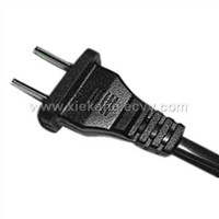 Two Flat-Pin Plug with Power Wire