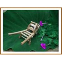 wooden crafts handcart with single wheel