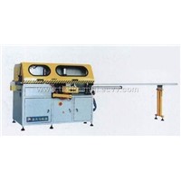 Saw machine for cutting aluminum- plastic section
