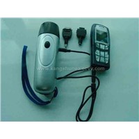 LED flashlight with mobile phone charge